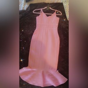 Bandage pink dress